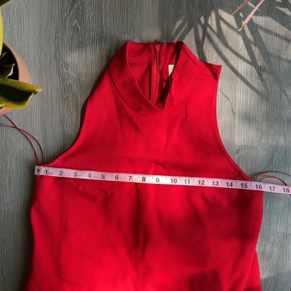 Anthropologie red mock neck peplum top size S - Picture 8 of 8